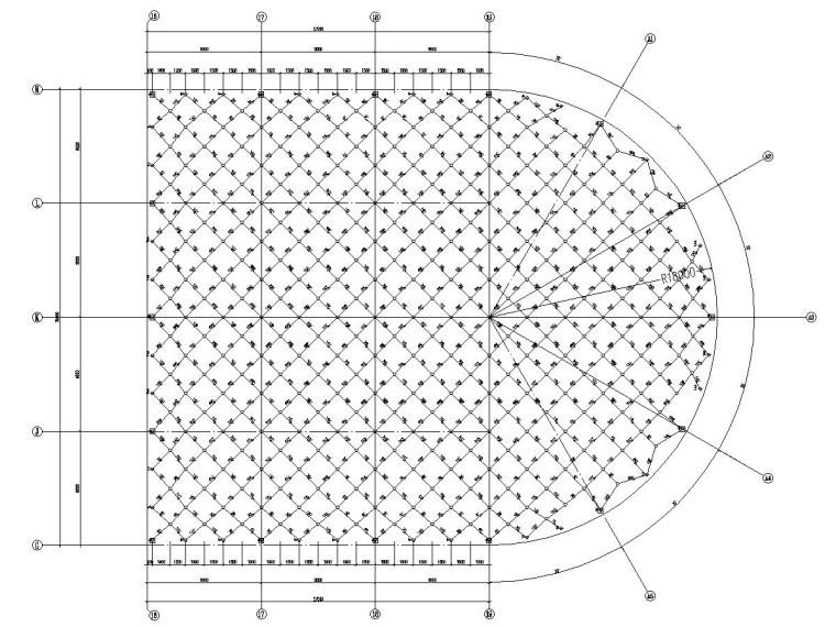 50米网架结构施工图纸资料下载-[吉林]正放四角锥网架形式滑冰场屋面结构施工图