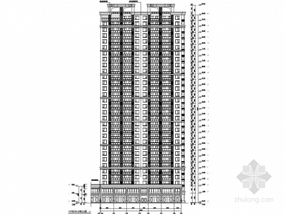 9栋住宅建筑资料下载-[浙江]90000平5栋27至31层保障性住宅区结构施工图（含详细建筑图）