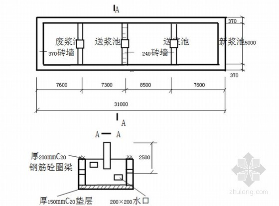 [江苏]地下连续墙加内支撑深基坑支护施工组织设计（质量通病防治）-地下连续墙泥浆池 