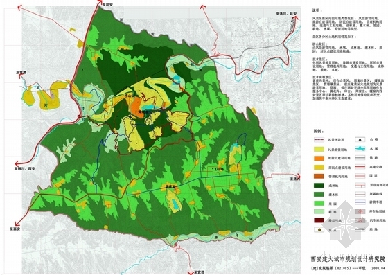 [陕西]陵园风景名胜区总体规划方案（控规）-陵园风景名胜区土地利用规划图