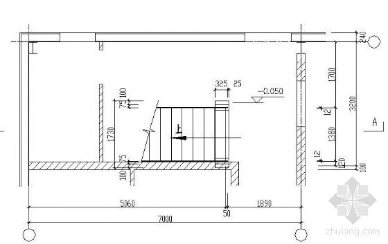 直跑钢结构楼梯设计图资料下载-两跑钢结构楼梯详图(四)