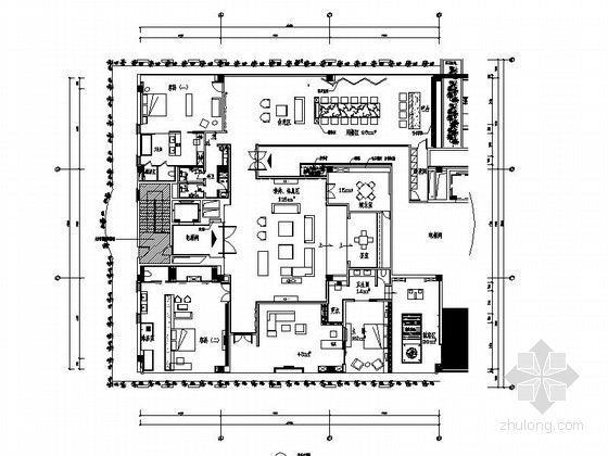 中式宾馆酒店设计施工图资料下载-[江苏]新中式接待中心室内设计施工图（含方案文本）