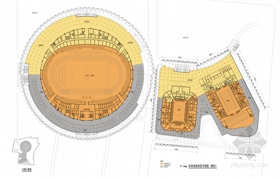 [甘肃]大型体育馆建筑项目设计方案文本-大型体育馆建筑项目设计方案平面图