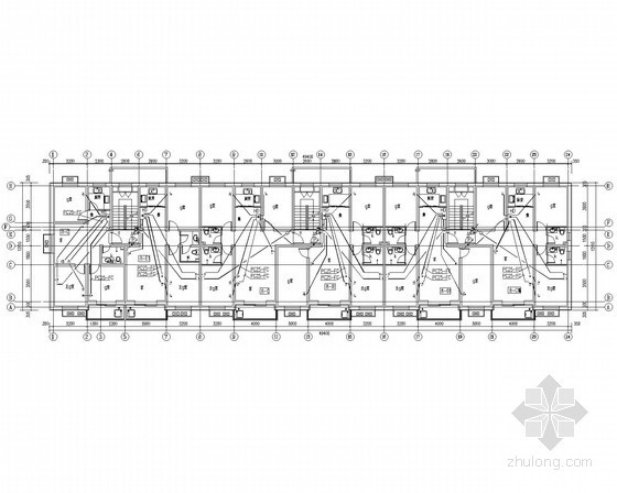 [河北]多层住宅小区电气全套图-弱电平面图 