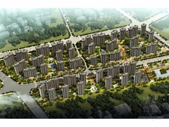 居住小区设计含cad资料下载-[陕西]现代绿色宜居高层安置住宅小区规划设计方案文本（含CAD）