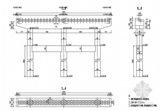 简支梁桥墩构造资料下载-简支空心板梁桥墩一般构造节点详图设计