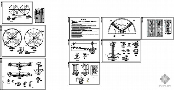 污水治理工程施工图纸资料下载-某污水治理工程后浓缩池结构图