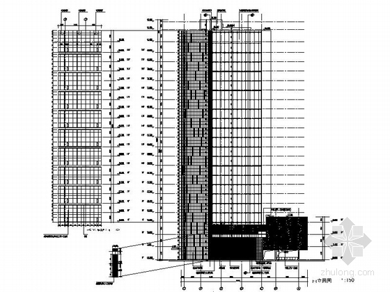 [上海]某22层商业综合楼建筑施工图（上海某知名设计院）-图10