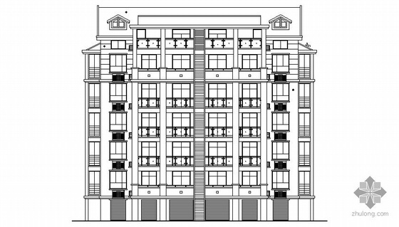 MODAA阁楼住宅资料下载-某五层住宅楼建筑扩初图（带阁楼）