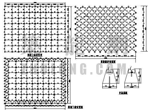 400米索桥施工图资料下载-400平方米网架全套图