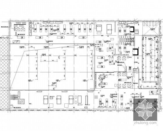 [内蒙古]大型知名星级酒店暖通空调系统设计施工图（形式全面 系统图多）-风管平面图
