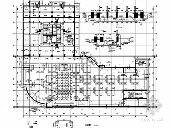 22层板式建筑资料下载-22层框筒结构酒店施工图（地下一层、裙房三层）
