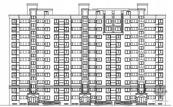 现代风格11层住宅楼小区资料下载-银座花园小区二期工程十一层住宅楼建筑施工图
