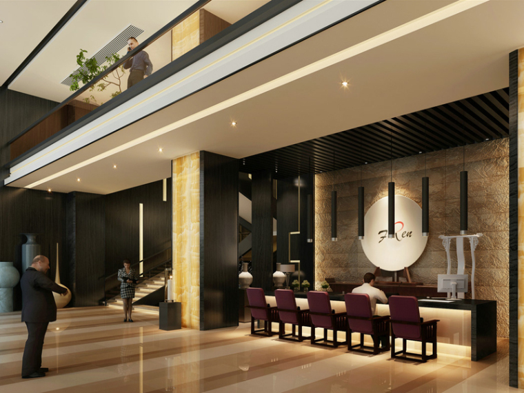现代酒店模型入口资料下载-现代酒店3D模型下载