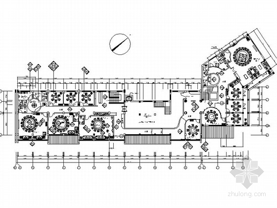 合肥万达广场cad资料下载-[合肥]知名商场经典中式餐厅室内设计CAD施工图