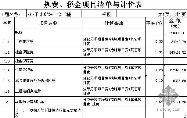 综合楼土建清单资料下载-广东某干休所综合楼建安工程清单预算书（2009-1）