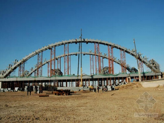 钢衍拱桥施工方案资料下载-跨南水北调主干渠钢拱桥安装专项施工方案