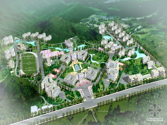 现代学院规划资料下载-[绍兴]某文理学院二级学院校区规划