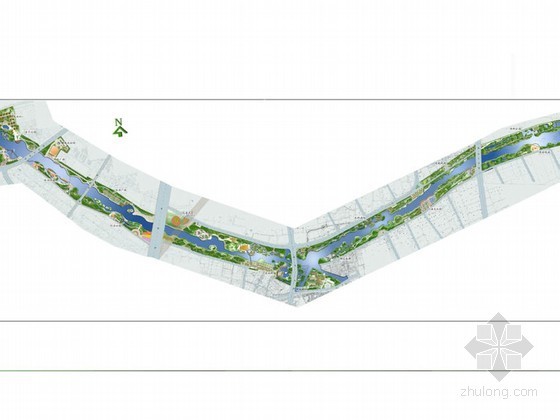 滨水景观设计排版资料下载-某河道滨水景观设计方案