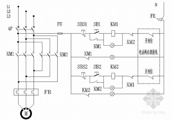 220v电动阀控制原理资料下载-电动阀接线控制图