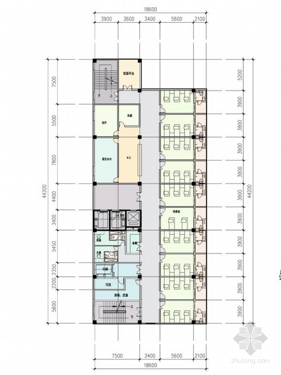 [云南]几何形体造型综合性中医院建筑设计方案文本（含三套方案及CAD）-几何形体造型综合性中医院建筑平面图