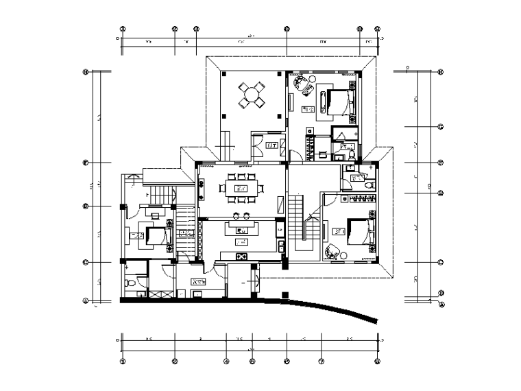 1500别墅建筑图纸资料下载-[河南]托斯卡纳风格别墅设计CAD施工图（含效果图）