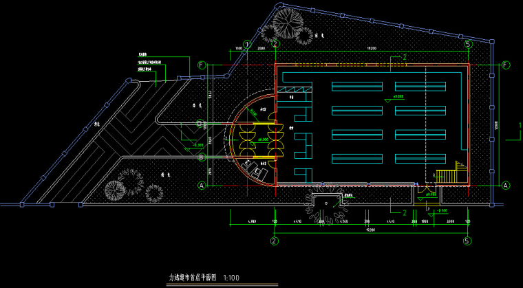 超市建筑施工平面图+效果图-超市建筑设计施工图