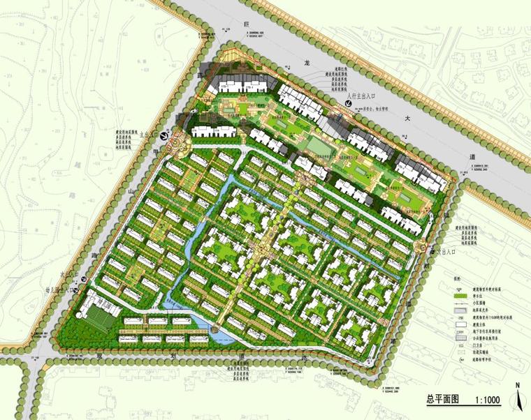 [湖北]武汉龙鼎精功楚天华都居住区建筑方案文本-总平面图