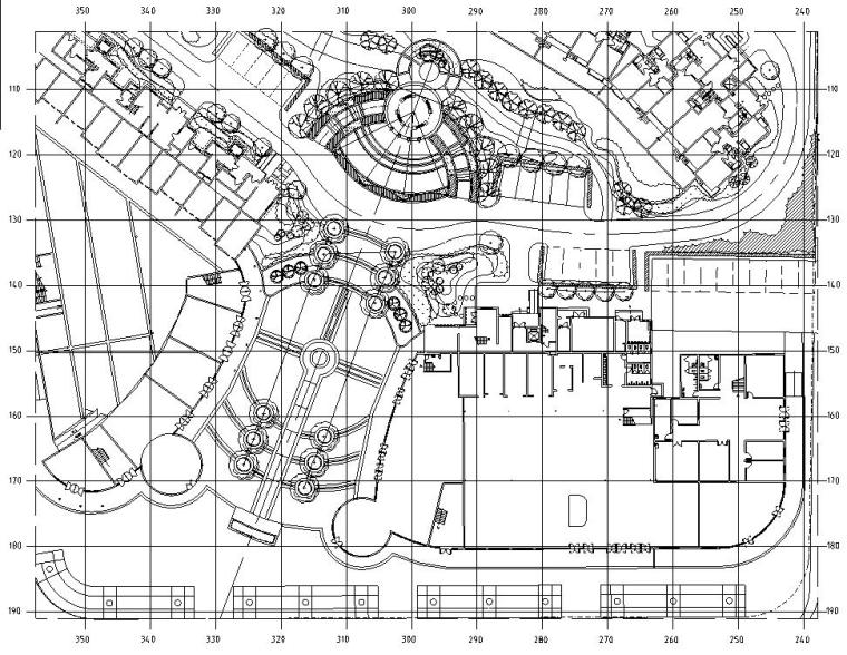 [上海]金地格林春岸全套景观设计施工图（绿化CAD）-D区平面图