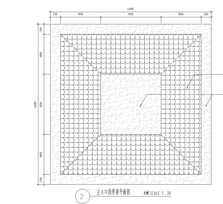 景观入口设计平面图资料下载-主入口岗亭节点详图 ——泛亚景观