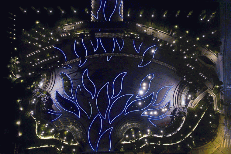 城市中央绿轴公园资料下载-温州世纪公园演绎光影盛宴超炫照明设计获全国行业大奖