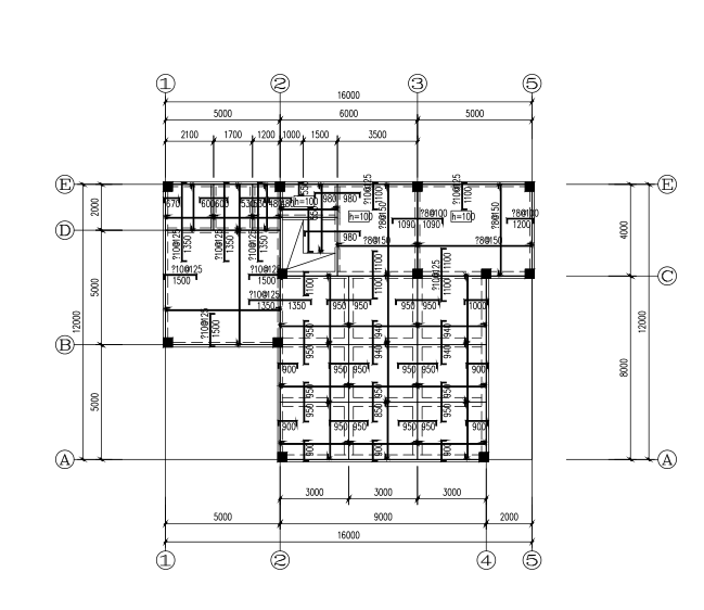 2层别墅CAD结构施工图资料下载-[甘肃]二层框架结构别墅建筑结构施工图（CAD、21张）