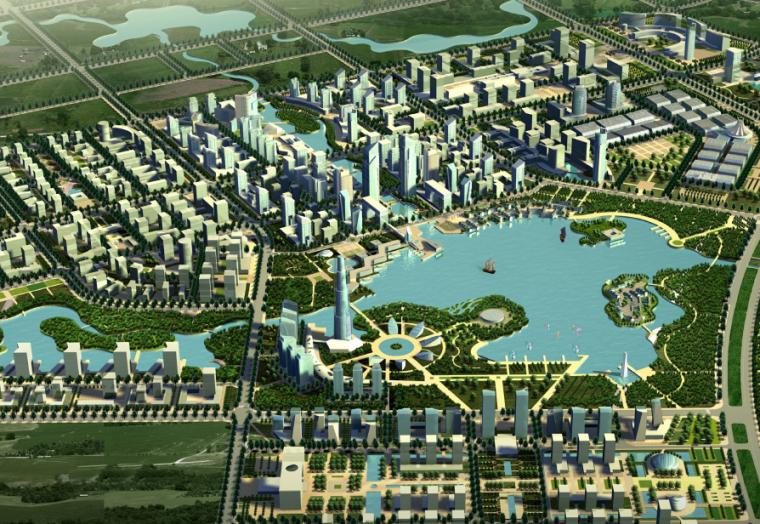 湖北滨湖新亚洲风格资料下载-[安徽]滨湖新区概念性规划及核心区城市设计方案文本