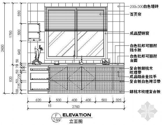 块石驳岸剖面图资料下载-厨房立剖面图
