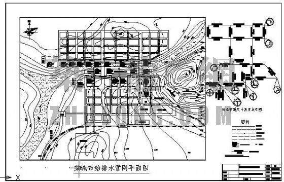 市政电力管网设计图资料下载-城市管网课程设计图