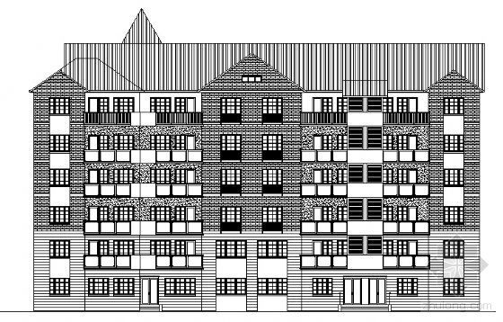六层公寓框架建筑资料下载-某六层公寓住宅楼建筑方案图