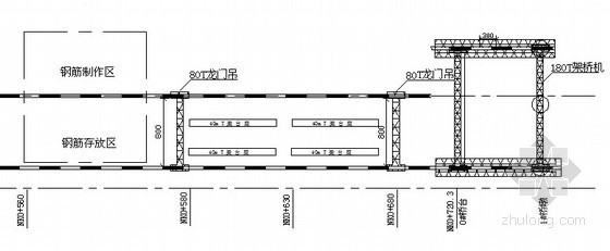 栅栏板预制场cad图资料下载-[湖南]高速公路大桥预制梁场建设施工方案（含CAD图）