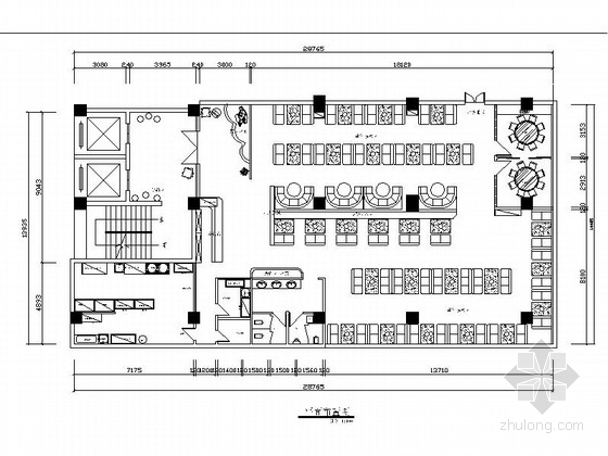 餐厅高清平面图纸资料下载-450平米复古小资鱼火锅餐厅施工图（含高清效果图）