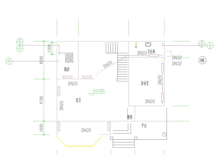 采暖系统施工图资料下载-多层小别墅散热器采暖系统设计施工图