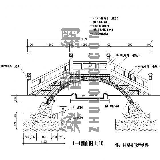 小桥流水人家住宅资料下载-小桥施工详图