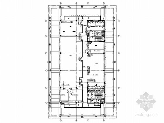 [江苏]14层框剪结构环境监测中心办公楼建筑结构施工图-十三层平面