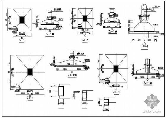 72米跨度厂房资料下载-某框排架厂房结构图