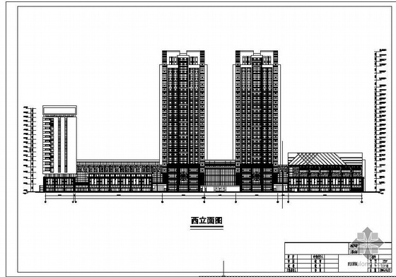 铝合金玻璃门大样CAD资料下载-潍坊某商务办公楼幕墙工程图纸