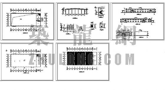 多层公寓建筑平面图资料下载-厂房建筑平面图