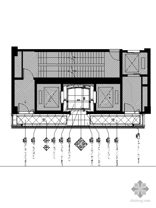 观光电梯轿厢设计图资料下载-[上海]某样板房公共电梯厅设计图