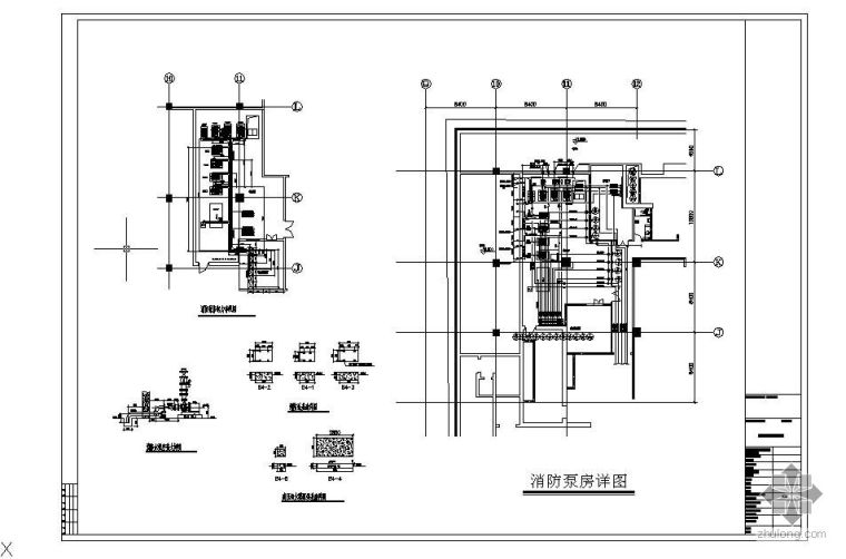 消防泵房流程说明资料下载-某商场消防泵房祥图
