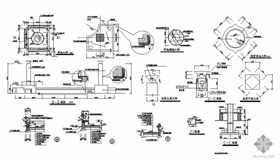 街头绿地施工图全套- 