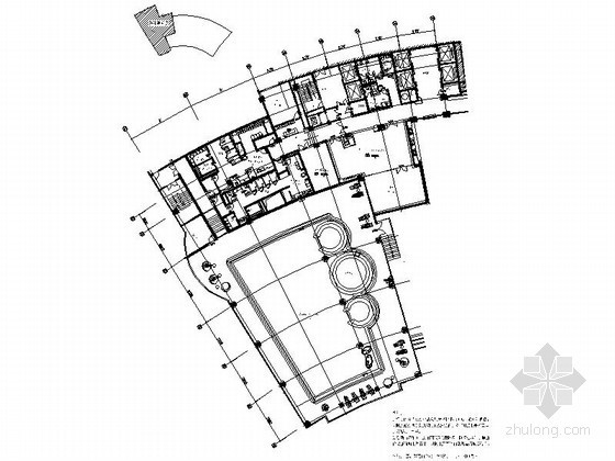 标准游泳池cad施工图资料下载-经典酒店室内游泳池施工图