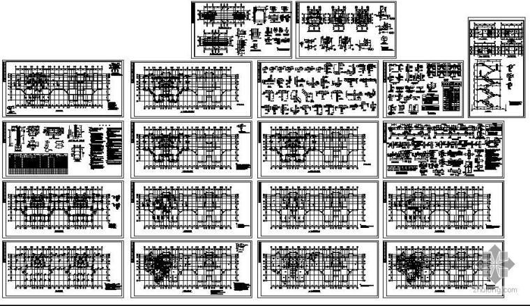 穿线管预埋免开孔资料下载-某挖孔桩基础短肢墙高层住宅全套结构图