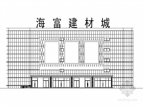 施工图建筑材料资料下载-[黑龙江]高层现代风格建材城建筑设计施工图